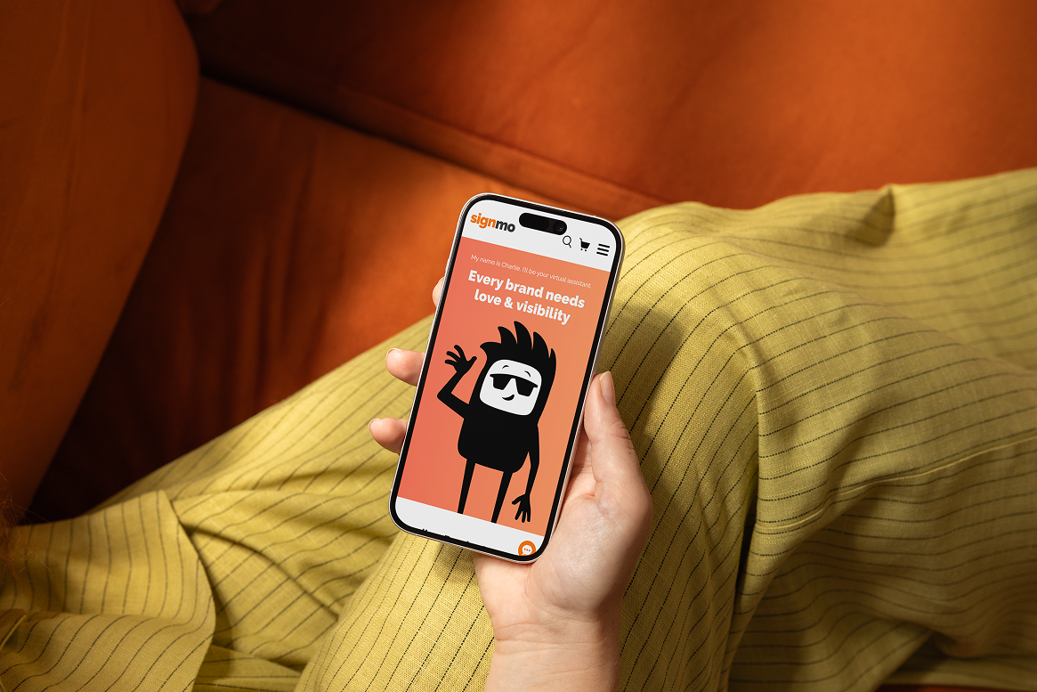 Signmo mobile website interface