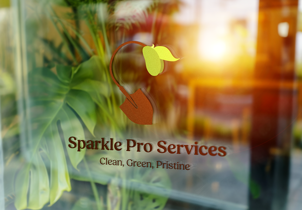 Logo applied on glass window